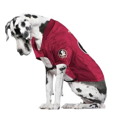 Imagem de Littlearth NCAA Florida State Seminoles Camiseta elástica para cães grandes, cor do time, cachorro grande