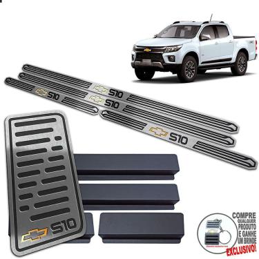 Imagem de Descanso De Pé + Soleira S10 2021 2022 Preto Baixo Relevo