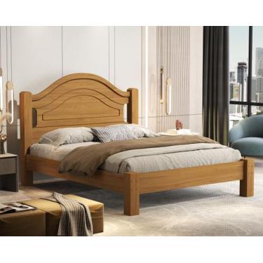 Imagem de Cama casal isis 100% mdf para colchão 188x138 cm - sofisticada - basot