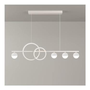 Imagem de Lustre moderno - 4 luzes pretas de meados do século - retangular com controle remoto regulável - luminárias pendentes LED lineares longas compatíveis com ilha de cozinha - lâmpada branca dou