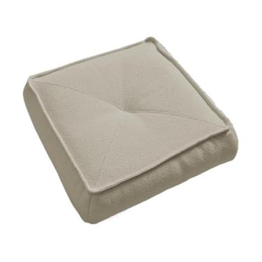 Imagem de pufe Almofada de chão almofadas couro quadradas sentadas para adultos almofada para meditação ou ioga(Khaki,X-Large)