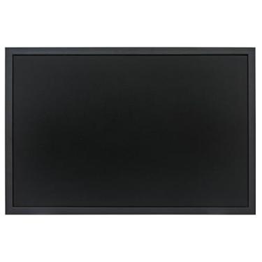 Imagem de Quadro Lousa Preto Recados 60X40cm Moldura Mdf Preta