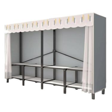 Imagem de YPDJVLTI Armário portátil guarda-roupa portátil armário de aço para roupas tecido grosso guarda-roupa armário para pendurar 170/192 cm/220 cm guarda-roupa dobrável armário espaçoso