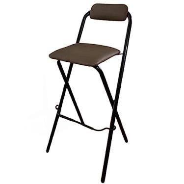 Imagem de TLTDSMY Banquetas de bar, banco de bar dobrável, banco de bar acolchoado rústico, cadeira alta de cozinha/C/70 cm