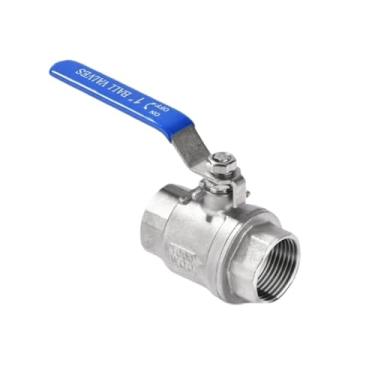 Imagem de BSPT 1/10.2 cm 3/20.3 cm 1/5.1 cm 3/10.2 cm 2.5 cm 1-1/10.2 cm 1-1/5.1 cm fêmea aço inoxidável SS304 2P válvula de esfera de porta completa com válvulas de rosca de cabo de vinil (DN32 (1-1I4))