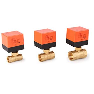 Imagem de Válvula de esfera elétrica AC220V DN15-50 3 fios de controle bidirecional rosca de latão válvula de esfera elétrica estável motorizada 1 peça (DN15)