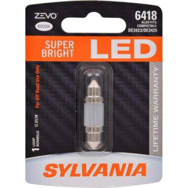 Imagem de SYLVANIA - Lâmpada LED branca ZEVO 6418 36 mm - Lâmpada LED brilhante, ideal para iluminação interior - mapa, cúpula, porta-malas, carga e placa de licença (contém 1 lâmpada)