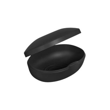 Imagem de Saboneteira Soft Fechada Porta Sabão Barra Portátil Viagem Escola Mala(Preto)