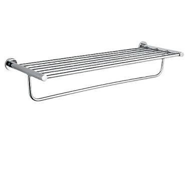 Imagem de Conjuntos de ferragens cromadas para banheiro de aço inoxidável, suporte de escova de vaso sanitário, rolo de vaso sanitário, barra de toalha de papel, prateleira para chuveiro, saboneteira, ganchos