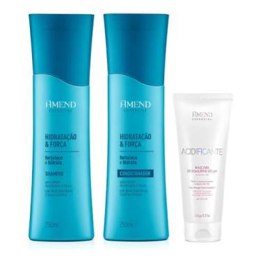 Imagem de Amend Kit Hidratação & Força Shampoo E Condicionador + Acidificante 25