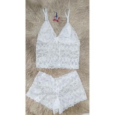 Imagem de Conjunto rendado sem bojo - ILLUMINARE LINGERIE, Branco, GG