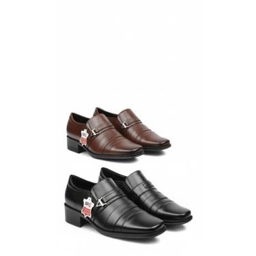Imagem de Kit dois pares de sapato social masculino elegant em couro - BR 2, Pre