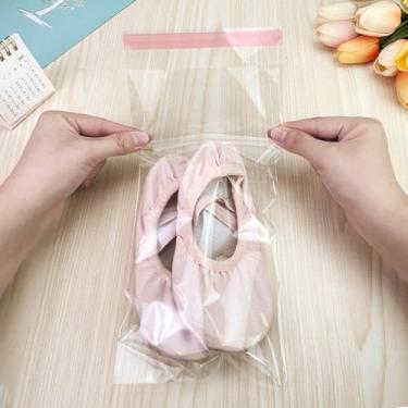 Imagem de Sacos de celofane autovedantes, 12 x 25 cm, 100 peças, sacos de celofane transparentes e resseláveis para embalagem de biscoitos, lembrancinhas e produtos