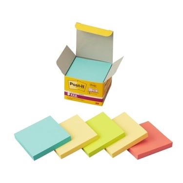 Imagem de 3M 654-5SSPOP-AP Post-it Notas adesivas fortes, caderno pop-up, refil, multicolorido, 4 cores, pacote com 5