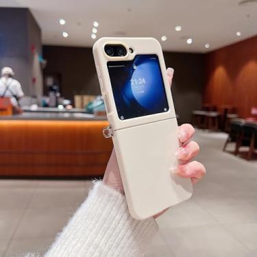 Imagem de Capa protetora fina e fofa para Galaxy Z Flip6 (para Galaxy Z Flip6/bege)