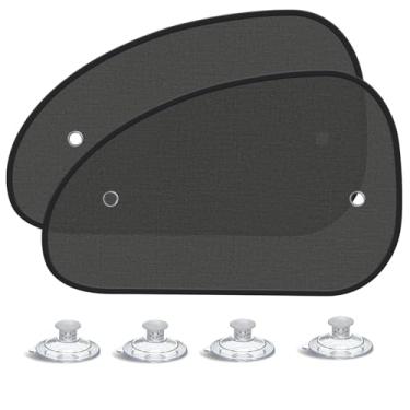 Imagem de DETAILSAVER 2026 Nova atualização de persianas de janela de carro para janela lateral 63 x 38 cm (2 unidades), persiana de janela de carro para ventosa de bebê, sombra de sol para janela lateral pode