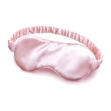 Imagem de Máscara de Dormir Premium em Cetim Tapa Olho Blackout Macio e Confortável Para Sono Profundo Protetor Ocular Noturno com Elástico Ajustável (Rosa)