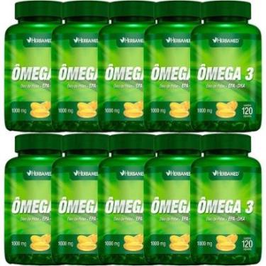 Imagem de Kit 10X Ômega 3 1000mg - 120 Cápsulas - Herbamed-Masculino
