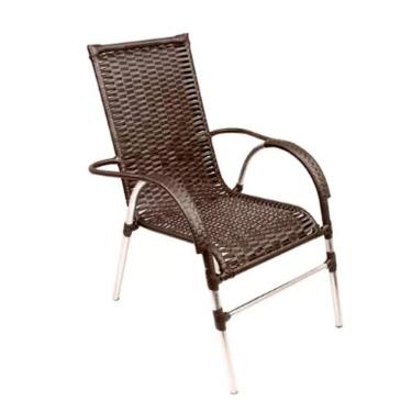 Imagem de Jogo 6 Cadeiras E Mesa Vênus Para Area Externa Trama Pedra Ferro