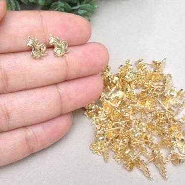 Imagem de Brinco Infantil Unicórnio Banhado A Ouro