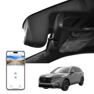 Imagem de Mangoal Câmera veicular Honda CRV 4K personalizada para Gen6 CR-V e CR-V Hybrid 2023 2024 (preto), visual OEM integrado, vídeo UHD 2160P, WiFi e aplicativo, cartão de 64 GB