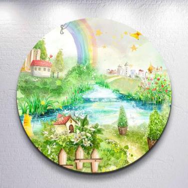 Imagem de Painel Redondo Jardim Encantado Capa Sublimada de Festa Tamanho Grande