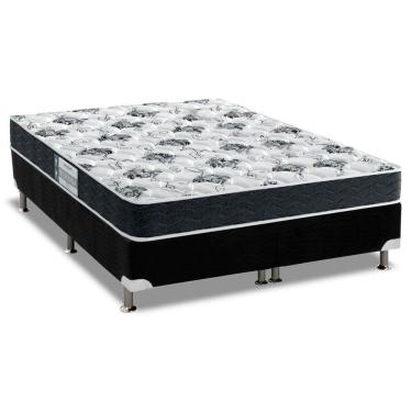 Imagem de Cama Box King: Colchão Espuma Probel D28 Prodormir Advanced + Base Crc Suede Gray(193X203)