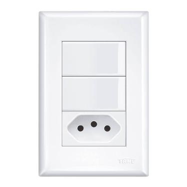 Imagem de Interruptor Fame 2 Teclas C-tomada Distanciada - 2921 Evidence