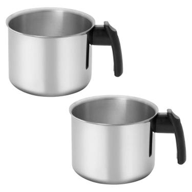 Imagem de 2 Canecão De Alumínio Fervedor Leiteira Leite Panela 1,6L