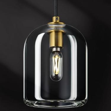 Imagem de LBSQJ Luzes pendentes douradas modernas para cozinha, ilha, lustre de teto, luminárias suspensas de cristal para sala de jantar, cozinha, sala de estar, quarto (1 unidade)