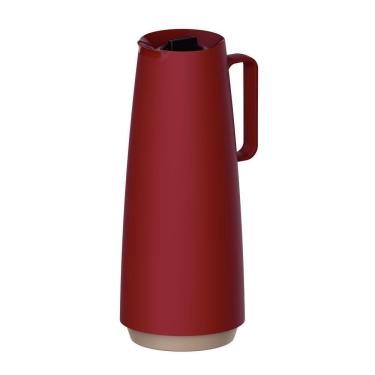 Imagem de Bule Garrafa Térmica Exata Em Plástico Com Ampola De Vidro 1 L Vermelho - Tramontina 61636106