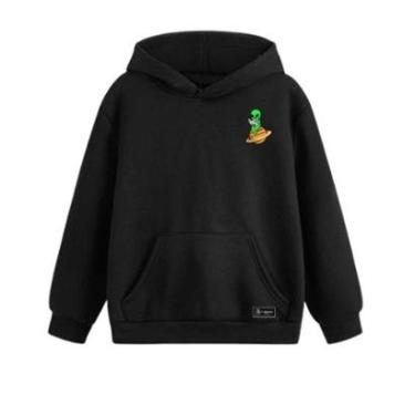 Imagem de Blusão Moletom Canguru Saturno Et Infantil Personalizado com Capuz e Bolso-Unissex