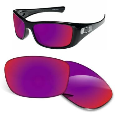Imagem de Lentes de substituição de 1,5 mm compatíveis com óculos de sol Oakley Hijinx, antiarranhões e resistentes a impactos - Midnight Sun polarizado