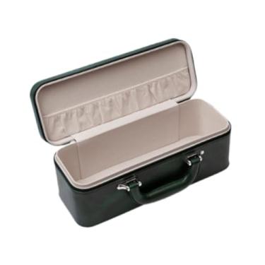 Imagem de Dynwave Caixa expositora de joias com fecho de zíper, ideal para exibir pulseiras, colares e braceletes em feiras e lojas de varejo, Verde