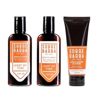 Imagem de Sobrebarba - Trio Shampoo, Condicionador e Balm de Barba - Light my Fire