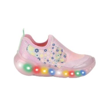 Imagem de Tênis Infantil de Luz Bibi Roller Celebration 3.0 Rosa com Flores 31
