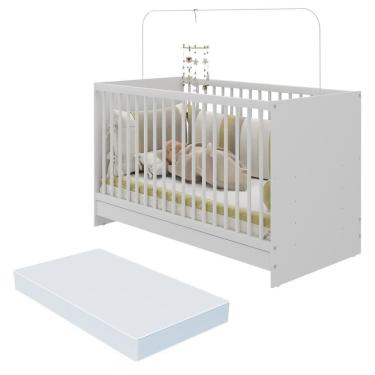 Imagem de Berço 3 Em 1 Com Colchão Incluso Multimóveis Mp4394 Branco