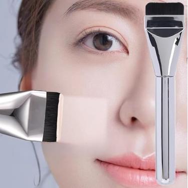 Imagem de 1 pincel ultrafino para base facial, cabeça larga, contorno facial, pincel de maquiagem, 13,7 cm