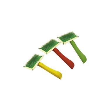 Imagem de Rasqueadeira Removedor de Pelos Mortos para Pet, Aço Inoxidável, 17x10 cm, 100g, Uso Profissional ou Doméstico