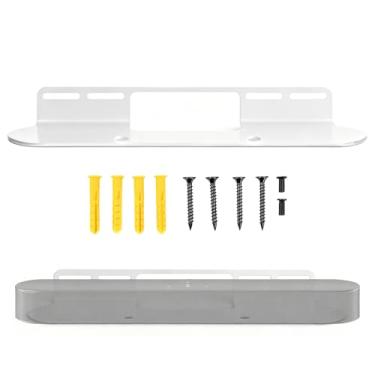 Imagem de OCXLLEATLY Suporte de parede Soundbar compatível com Sonos Beam Gen 2 e Gen 1, suporte de montagem de barra de som sob acessórios de alto-falante de TV, branco