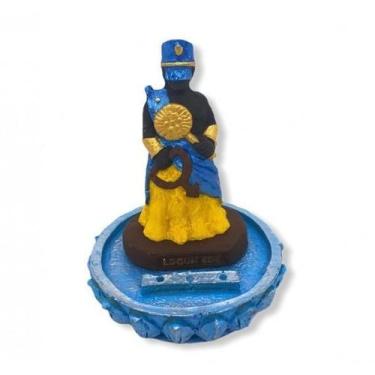 Imagem de Incensário Logunedê 12 Cm 3 Varetas Em Resina - Lua Mística - 100% Ori