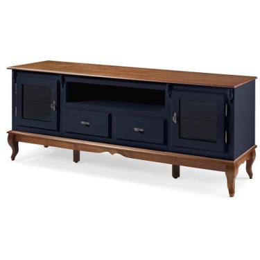 Imagem de Rack para TV Hannover de Madeira com 2 Gavetas 2 Portas de Vidro e Nic