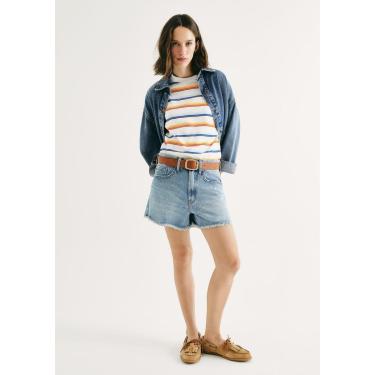 Imagem de Shorts Jeans Feminino Reto Curto-Feminino