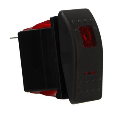 Imagem de aqxreight Interruptor Oscilante Marinho de 4 Pinos IP65 à Prova d'água SPDT ONOFFON Luz Indicadora Vermelha 1224V para Lanchas Cockpits Barcos Cortadores de Grama Motocicletas etc. Proteção 12-24V