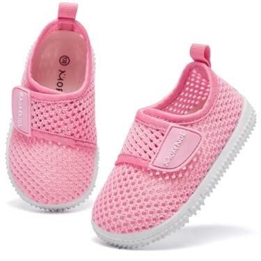 Imagem de MORENDL Sapatos Infantis, Sandálias De Bebê, Tênis Descalços, Antiderrapantes, Respiráveis, Aquáticos, Para Meninos E Meninas, Primeiros Passos, Pantufas Aquáticas, Rosa, 6 A 9 Meses
