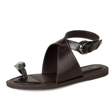 Imagem de Sandália Rasteira Pedraria Elegante Leve Feminina Tanara