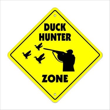 Imagem de Cortan360 Adesivo Duck Hunter Crossing Sign Zone Xing 20.3 cm Tall Hunt Gun Shoot Dog Rifle