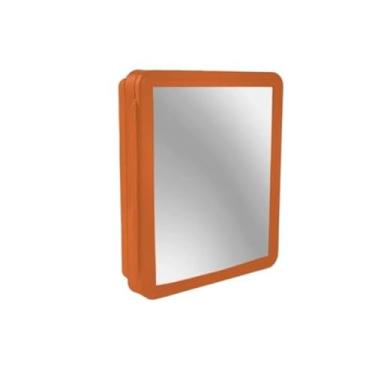 Imagem de Armario com espelho, para banheiro sobrepor e embutir(" CARAMELO ")