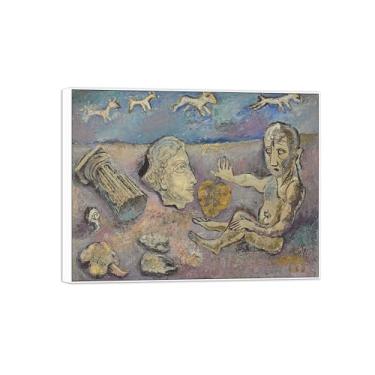 Imagem de David Burliuk Famosas impressões em tela de arte de parede prontas para pendurar. Retrato de senhora. Pintura com moldura branca para decoração de sala de estar 50 x 65 cm 20 x 26 polegadas