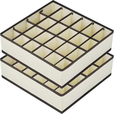 Imagem de Kit 2 Organizador Colmeia de Peças Íntimas TNT com 24 divisórias 32x32x10 TNT BRIWAX